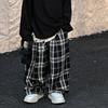 Autumn New Boys' Fashionable All-match Plaid Loose Casual Straight Trousers