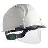Sumibe Techno Plastic Helmet Heat Shield Series с вентиляцией, прозрачным пенополистироловым теплозащитным экраном, козырьком, подкладкой, белый/дымчатый KKC3S-B-NCOOL-WH-S