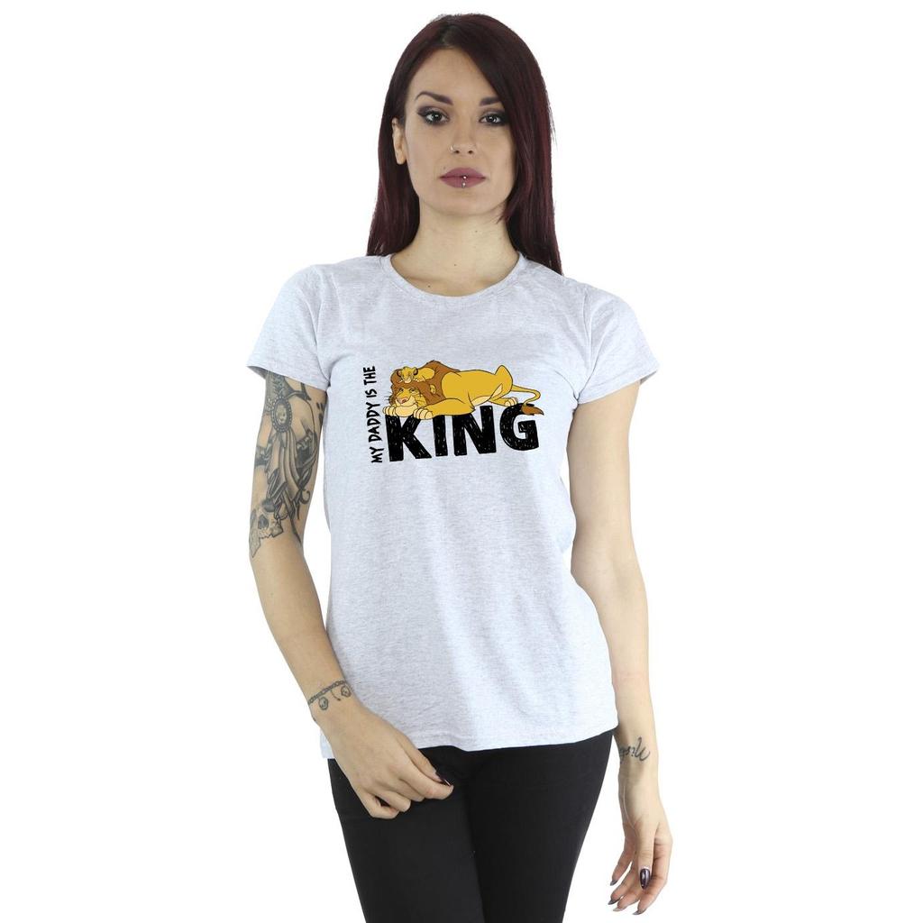 Disney Womens/Ladies The Lion King Daddy Is King Cotton T-Shirt