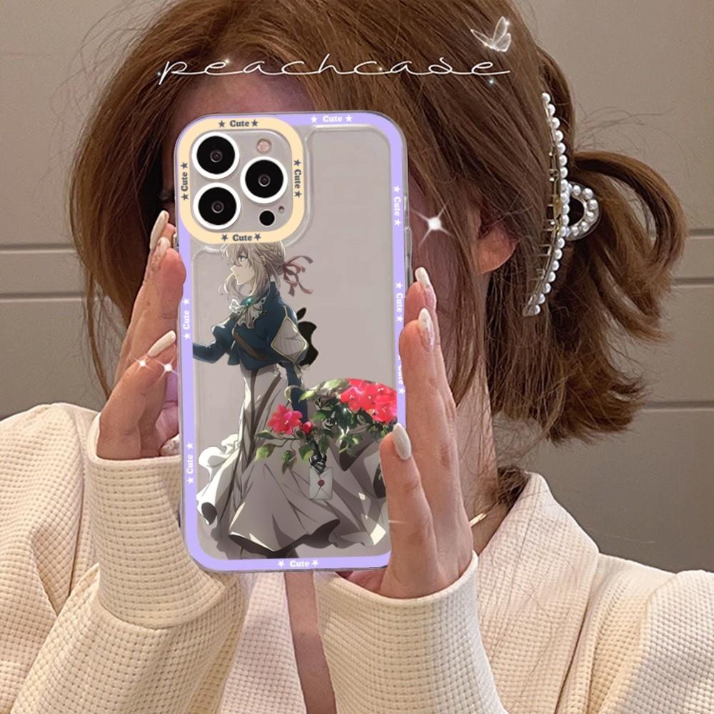 Чехол для телефона Violet Evergarden для iPhone 15 11 12 13 14 Mini Pro Max XR X XS TPU Прозрачный чехол