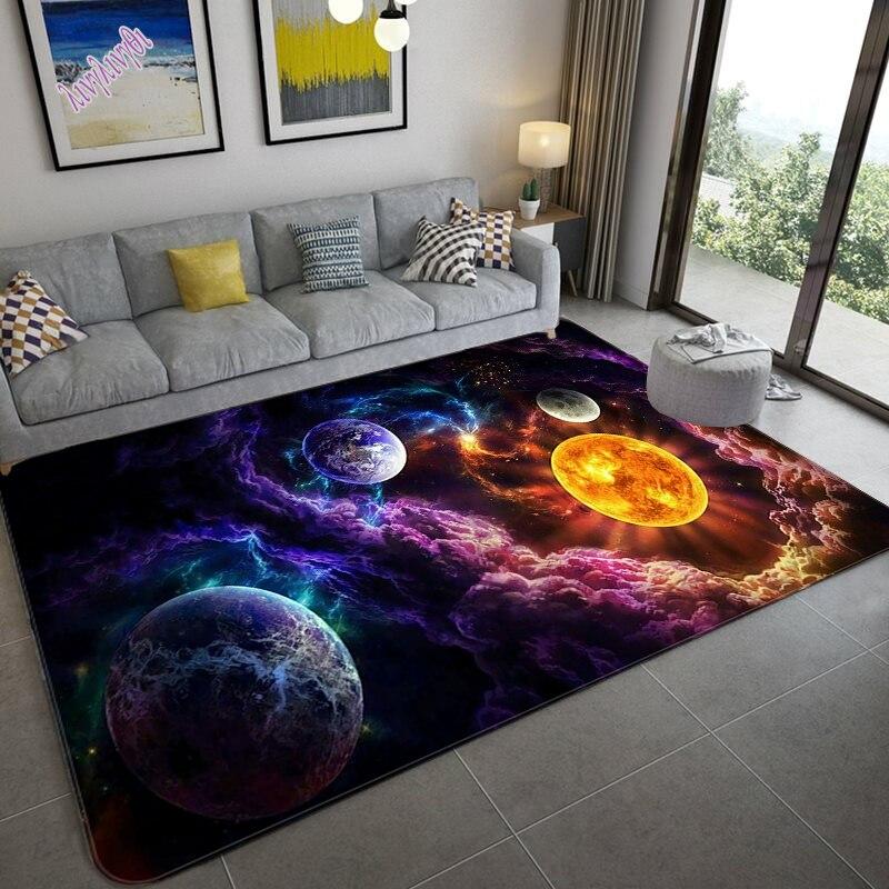 3D ковер с солнечной системой для детской комнаты, ковер с космической планетой, противоскользящий коврик для детской спальни, украшение для дома, игровой коврик для ползания
