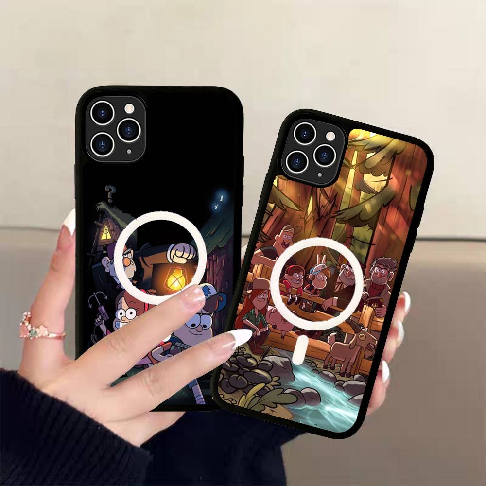 Чехол для телефона Гравити Фолз со свиньей для iPhone 16 15 14 13 12 11 17 Pro Max Plus Магнитная беспроводная крышка