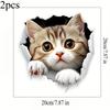 3D Наклейки на унитаз "Милый котик", Съемные, Водонепроницаемые, Виниловые наклейки, Декор для ванной комнаты с котенком (для крышки/ободка унитаза), Домашние аксессуары для ванной