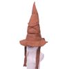 Brown Enchanted Witch Hat Pointed Wide Brim Foldable for Halloween Party Wizard Warlock Magic Cosplay Costume Accessory Adul