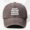 Men's and Women's Same Style Letter Slogan Printed Washed Retro Baseball Cap Fashionable Outdoor Hat Adjustable
