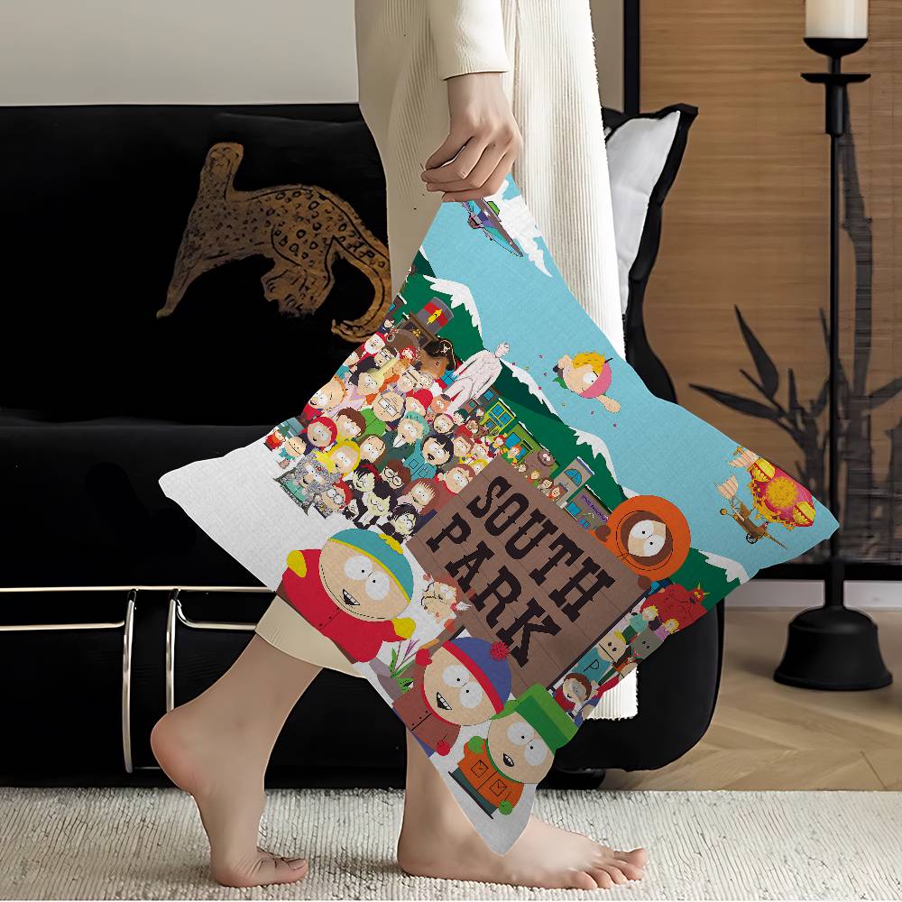 Classic Animation SSouth Cartoon Park Pillow Cover Sofa Cushion Cover Home Room Decoration Children Gift