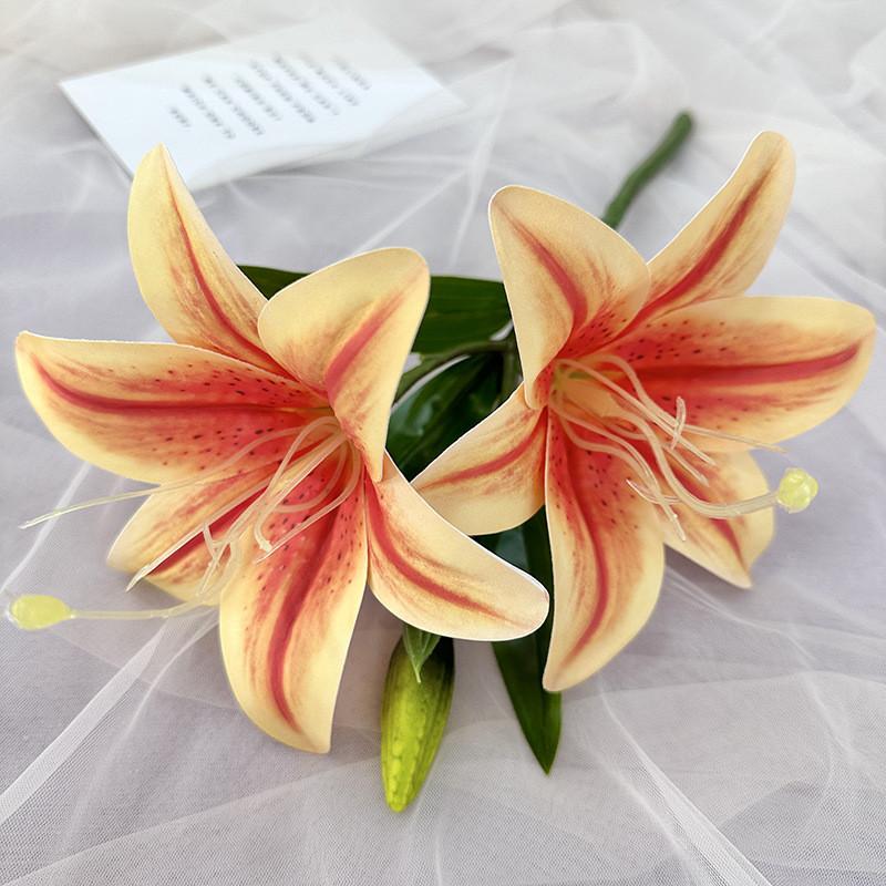 Luxury Lily 3d Printed Fake Flowers For Wedding Celebrations And Studio Use