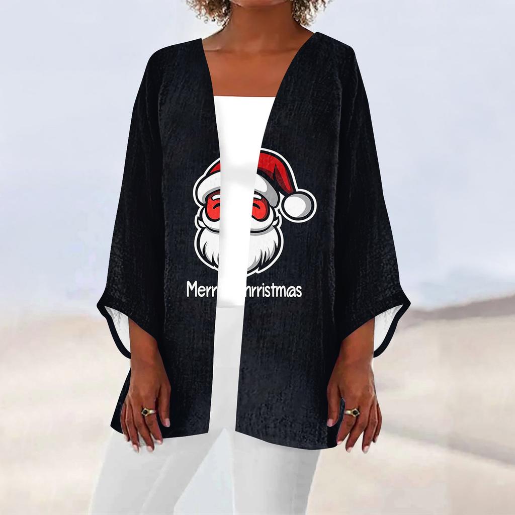 Женская повседневная модная легкая куртка средней длины с принтом, кардиган