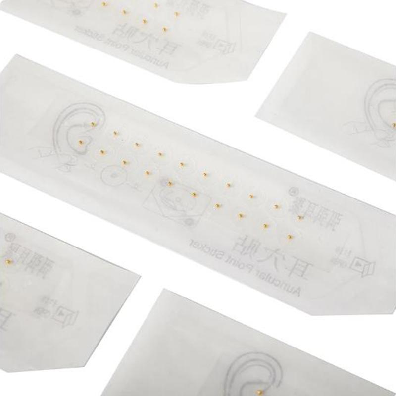 Ear Seed Multi-Condition Ear Seeds Acupuncture Auricular Sticker Kit 100pcs Ear Seeds with Acupressure Ear Chart Tweezer