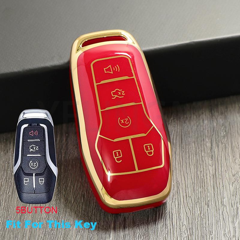 5 Кнопок ТПУ Чехол для Пульта Автомобильного Ключа Для Ford Fusion F-150 Edge Explorer Mustang Lincoln MKZ MKC Platinum 2016 F150 Lariat Чехол