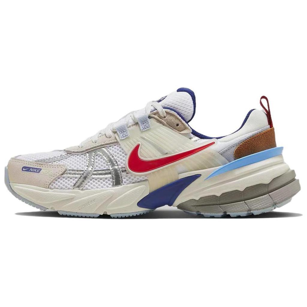 Nike V2K Run Metallic Silver Red Blue Women Sneakers White Fitness-Red Sail-White HF5724-061