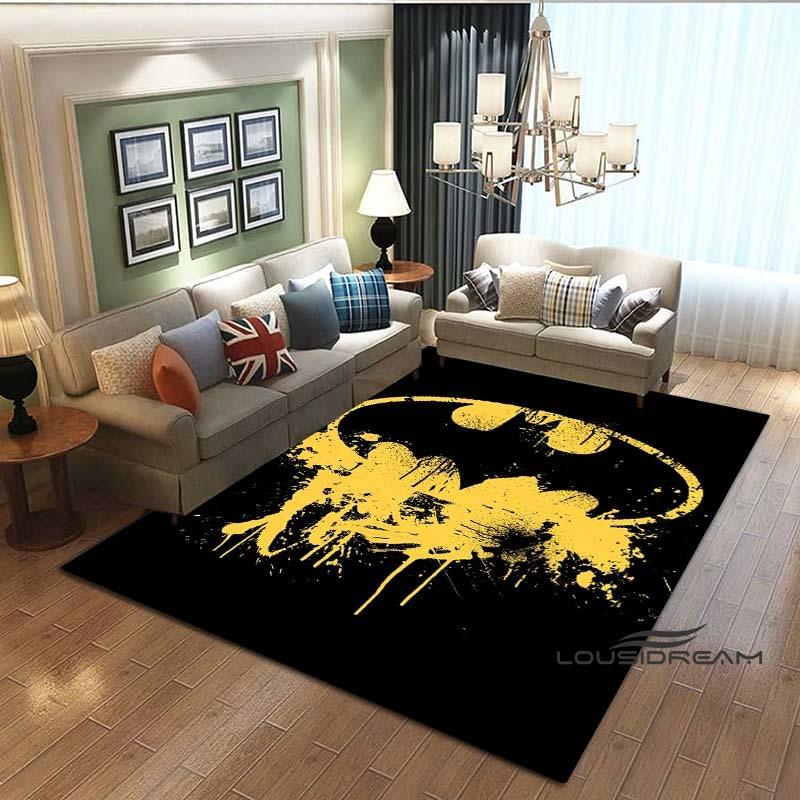 3D-Printed DC "Batman" Cartoon-Themed Rug — Suitable for Living Rooms, Bedrooms, Kids' Rooms, Home Decor, and Dressing Rooms001