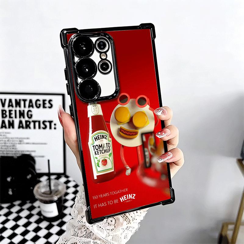 Чехол для телефона с рисунком ягненка Heinz Tomato Ketchup, мягкий, для Samsung Galaxy S26 Ultra S25 Edge S24 FE S23 Plus S22 S21 + S20, с покрытием, противоударный