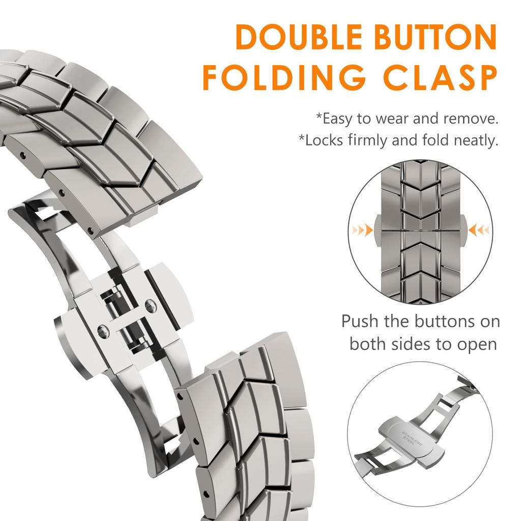 For Apple Watch 10 46mm/Ultra 2/Ultra 49mm/9 8 7 45mm/SE (2023) SE (2022) SE 6 5 4 44mm/3 2 1 42mm Titanium Alloy Watch Strap