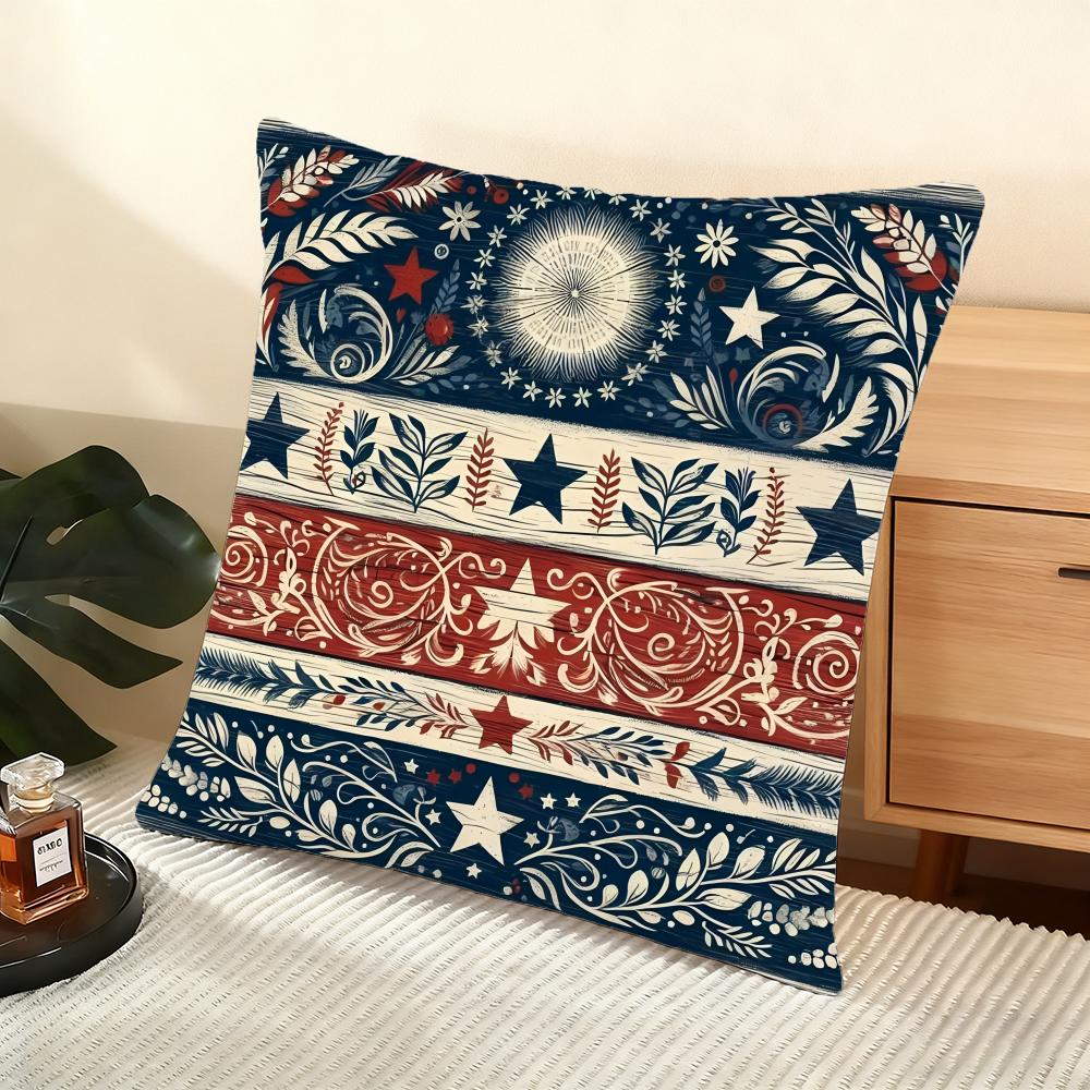 250Th Anniversary Of The Usa Cushion Cover Soft Short Plush Pillow Cover Smooth Cozy Texture Aesthetic Cushion Case Home Decor