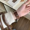 Вельветовый кожаный браслет в тон для ремешка Apple Watch S11/10/9/8/7/6/5/Ultra iWatch ремешок 49/46/45/44/42/41/40/38 мм Повседневный