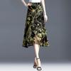 Женская юбка-полуюбка из шифона нестандартного покроя, летняя юбка А-силуэта, юбка средней длины с цветочным принтом и высокой талией