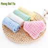 Set of 5 Plain Color 30x30cm Six-Layer Gauze Towels: Infant Saliva Towels & Handkerchiefs.