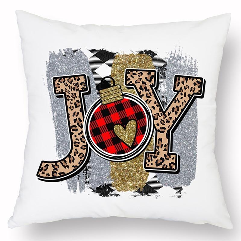 Новая Рождественская Льняная Наволочка с Принтом Домашний Диван Гостиная Праздничная Грязеотталкивающая Подушка