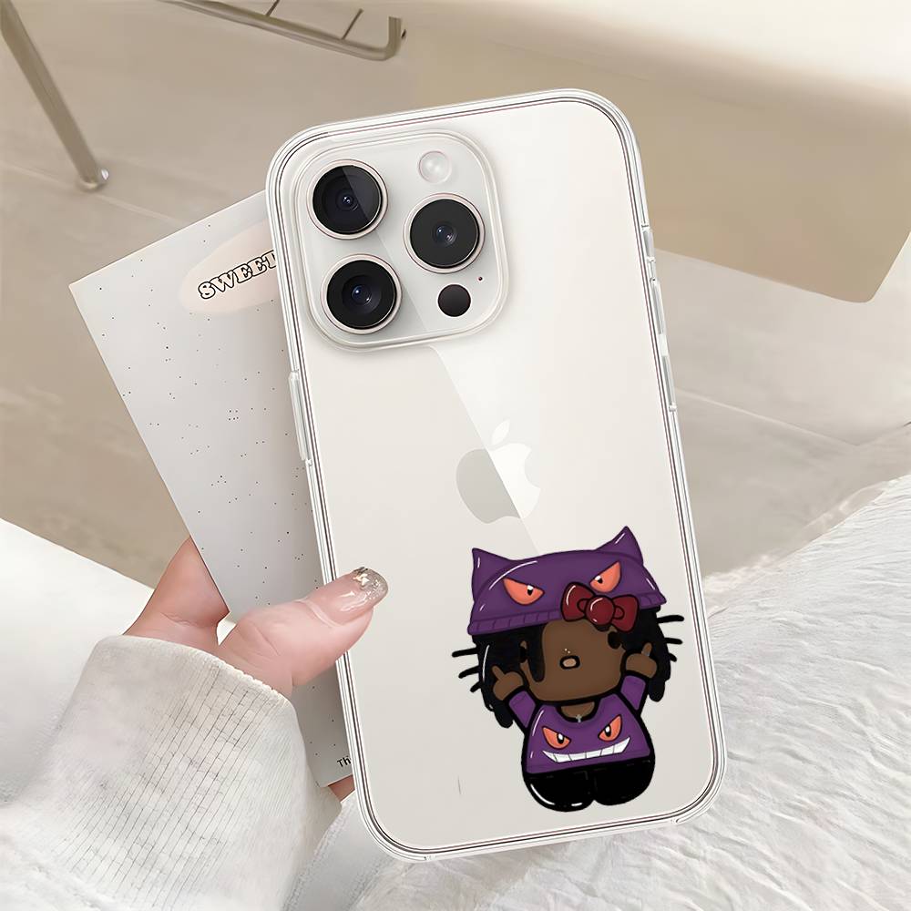 B-Black Earthy Head Wrap H-Hello K-Kit-ty Phone Case For Iphone17 16 15 11 13 14 Pro Max 7 8 Plus X Xr Xs Max Se2020 12mini Tran