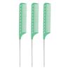 3pcs Rat Tail Comb Professional Ergonomic Portable Teasing Comb Styling Tool for Thick Curly Long Hair