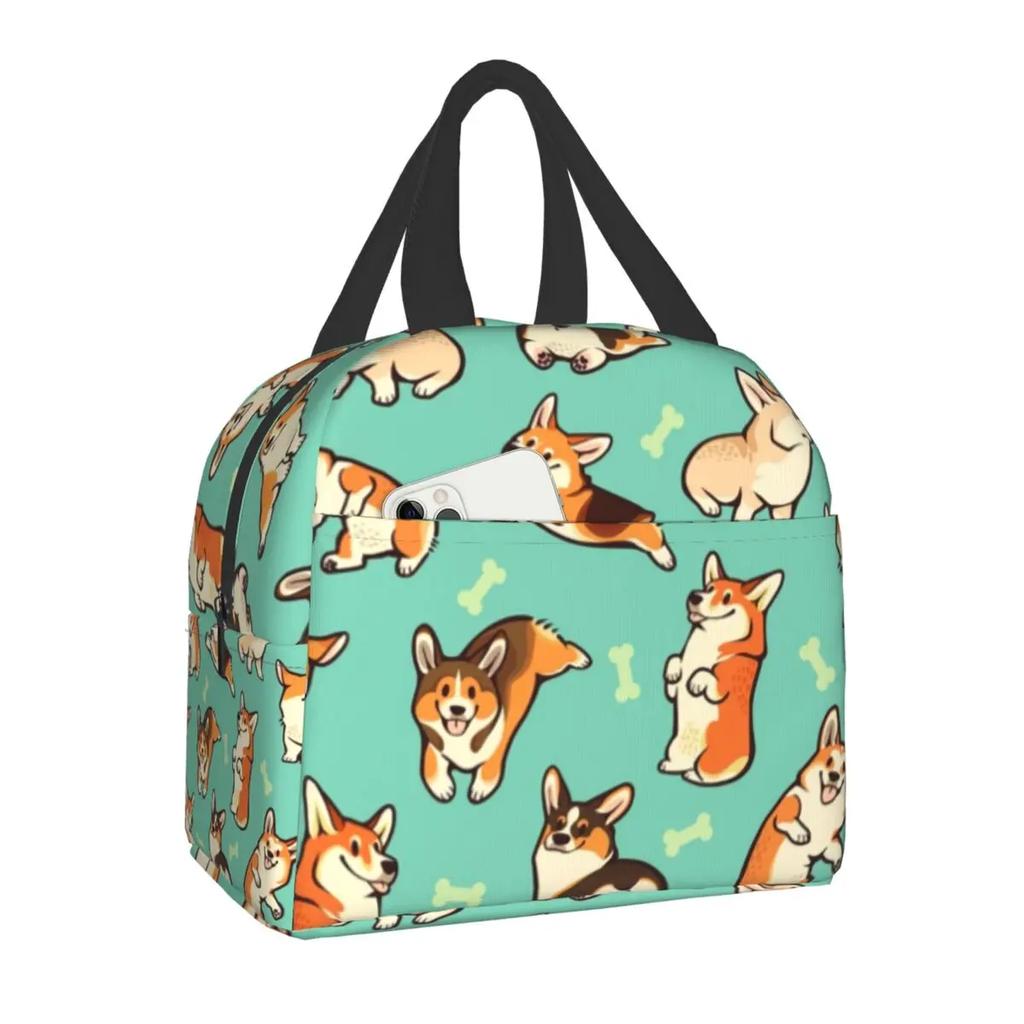 Frenchie Французский бульдог Утепленные сумки для обеда для женщин, любителей собак, многоразовый охладитель, термоконтейнер для еды, школьный ланч-бокс
