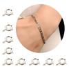 100 шт. Практичные застежки-цепочки с открытыми соединительными кольцами, аксессуары для изготовления ювелирных изделий на заказ, простые в использовании пряжки для удлиняющих цепочек