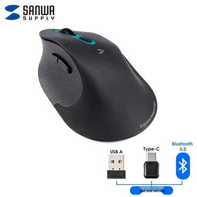 Эргономичная бесшумная мышь SANWA с двумя режимами и регулируемой высотой