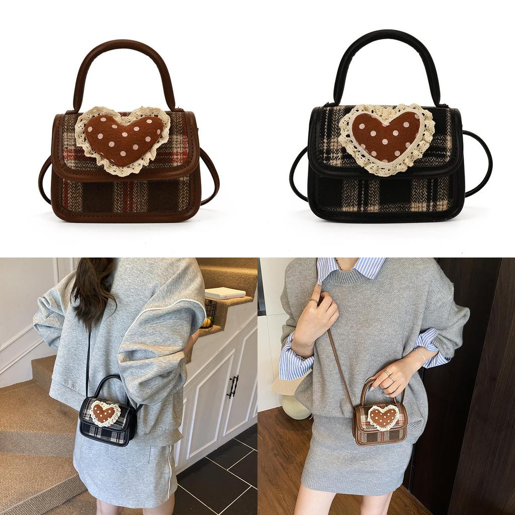 Kids Fashion Small Square Pu Purse With Top Flap And Inner Pockets
