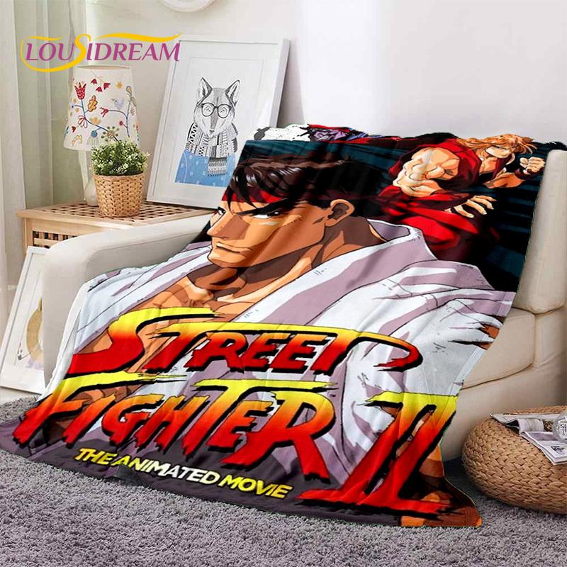 Последние Ретро Игры Street Fighter SF Мягкие Одеяла, Теплое Пледное Одеяло Удобное Одеяло для Пикника Кроватей Дивана Домашней Спальни