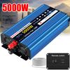 Pure Sine Wave Inverter DC 12V To AC 230V 50HZ EU USB Socket 5000W LED Voltmeter Converter Transformer