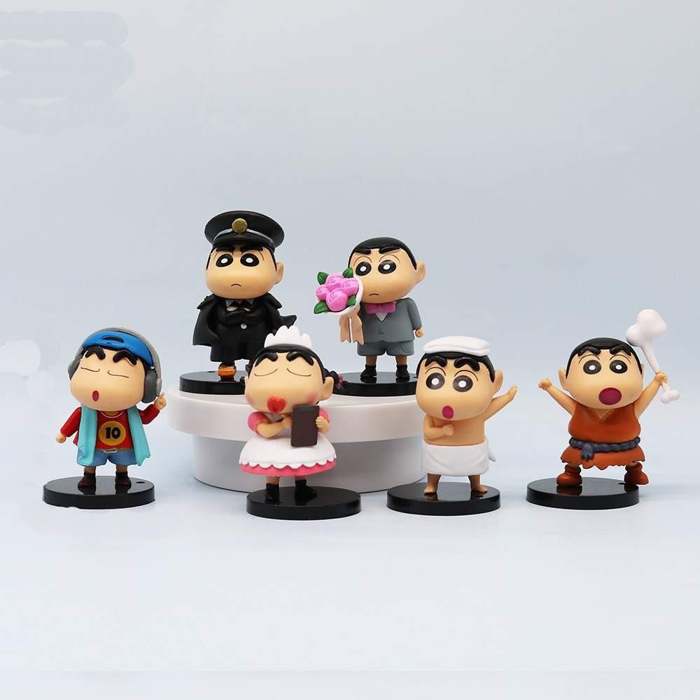 Trendy Crayon Shin-chan Pvc Action Figure Model Car Decor Desk Display 8.5cm