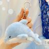 Kawaii Fluffy Whale Keyring Soft Press Sound Pendant Cute Ocean Animal Plush Keychain  Home Decor
