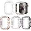 Алмазный Чехол Для Apple watch 9 8 7 41мм 45мм 44мм 40мм 46мм Аксессуары Блестящий Бампер Защитная Крышка iWatch серия 3 4 5 6 se 10