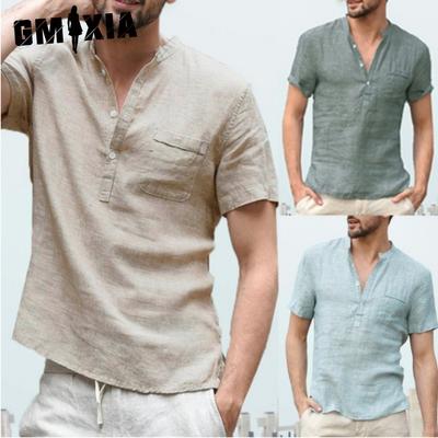 Мужская мода повседневные однотонные принтованные топы и футболки