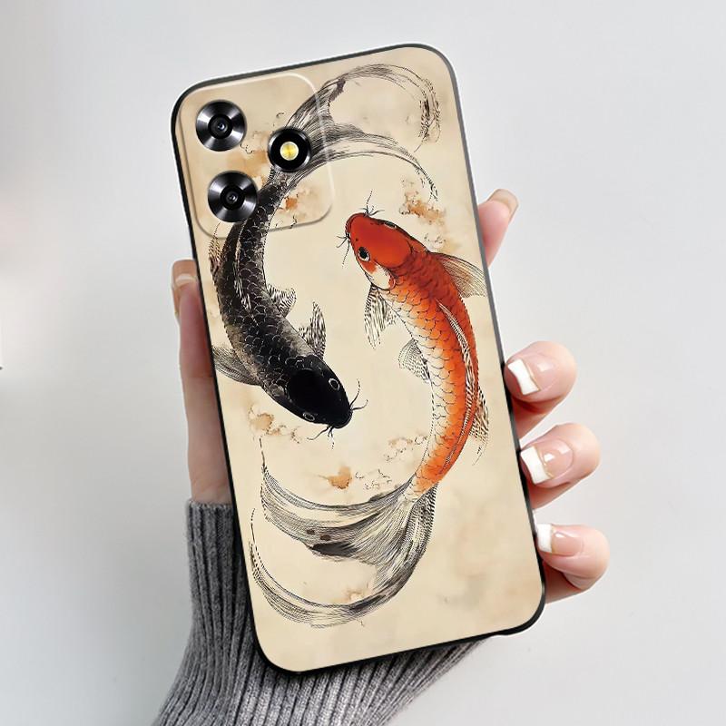 Мягкий чехол для ZTE Blade V50 Design / ZTE 8050 / Blade V50 Smart Чехол Роскошный Дракон Милый Крутой Для Мальчиков Девочек Чехол для Телефона Черная Крышка