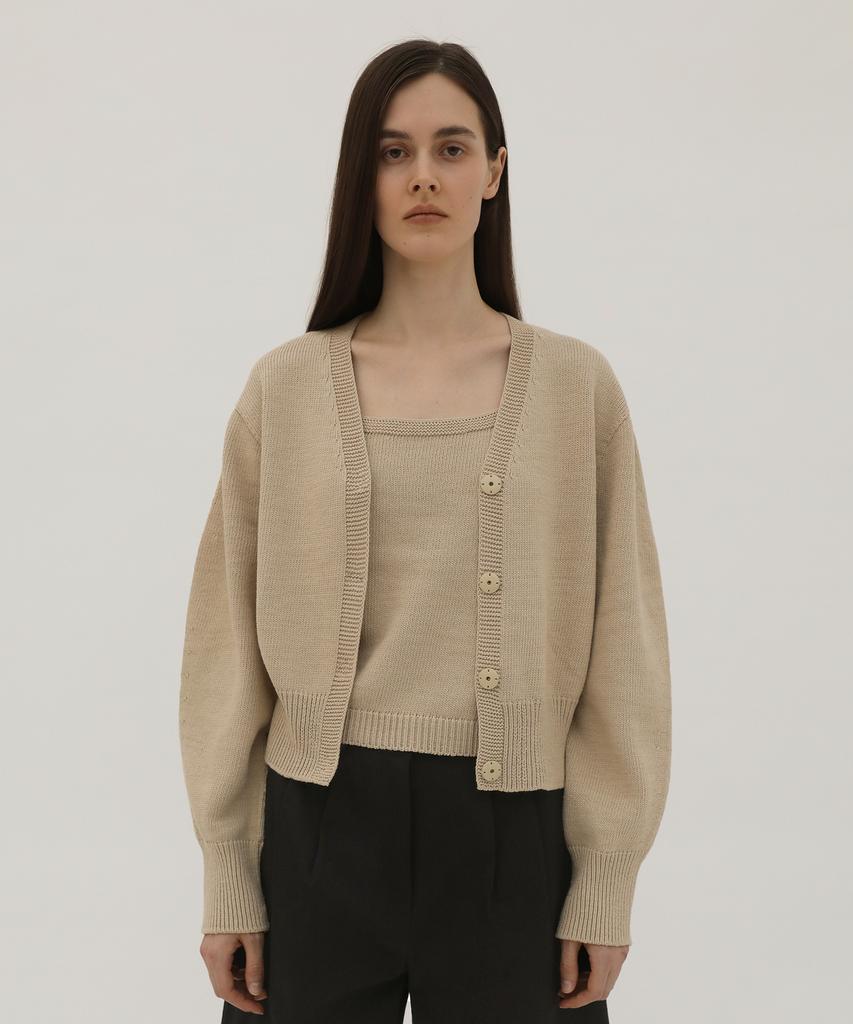 Кардиган Levar Wholegarment с потайной пуговицей - Бежевый