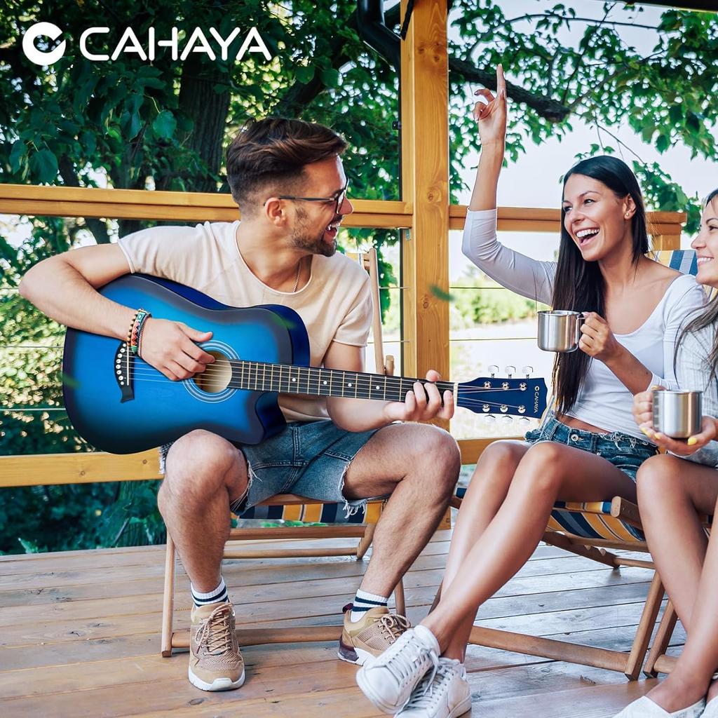 CAHAYA 2 комплекта латунных 12 38 дюймов акустическая гитара для начинающих натуральная вводная практика акустическая гитара для начинающих фолк медиатор x каподастр гитара