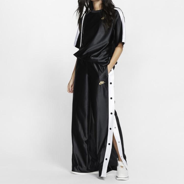 Nike Спортивные брюки женские спортивные брюки на пуговицах, широкие, черные CI9973-010