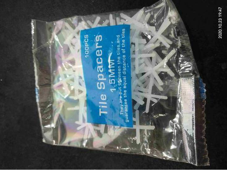 Tile Spacer Cross Holder with Adhesive Pellets, 1.5mm Grout Positioning Device