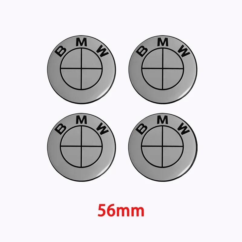 45/74/82mm Hood/Trunk Emblems + 68mm Wheel Hub Covers - Compatible with BMW 3/4/5 Series & X5/X6 (F Series) - Black/White
