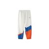 Li Ning Sports Fashion Series Logo Pattern Splicing Design Tapered Knit Pants Autumn Men Bottoms White AKXR421-3