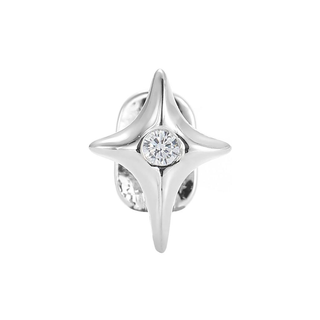 Cross-Border New Arrival Five-Pointed Star Tooth Socket Local Exquisite Decoration Copper Inlaid Zirconium Cool Gold Hip Hop