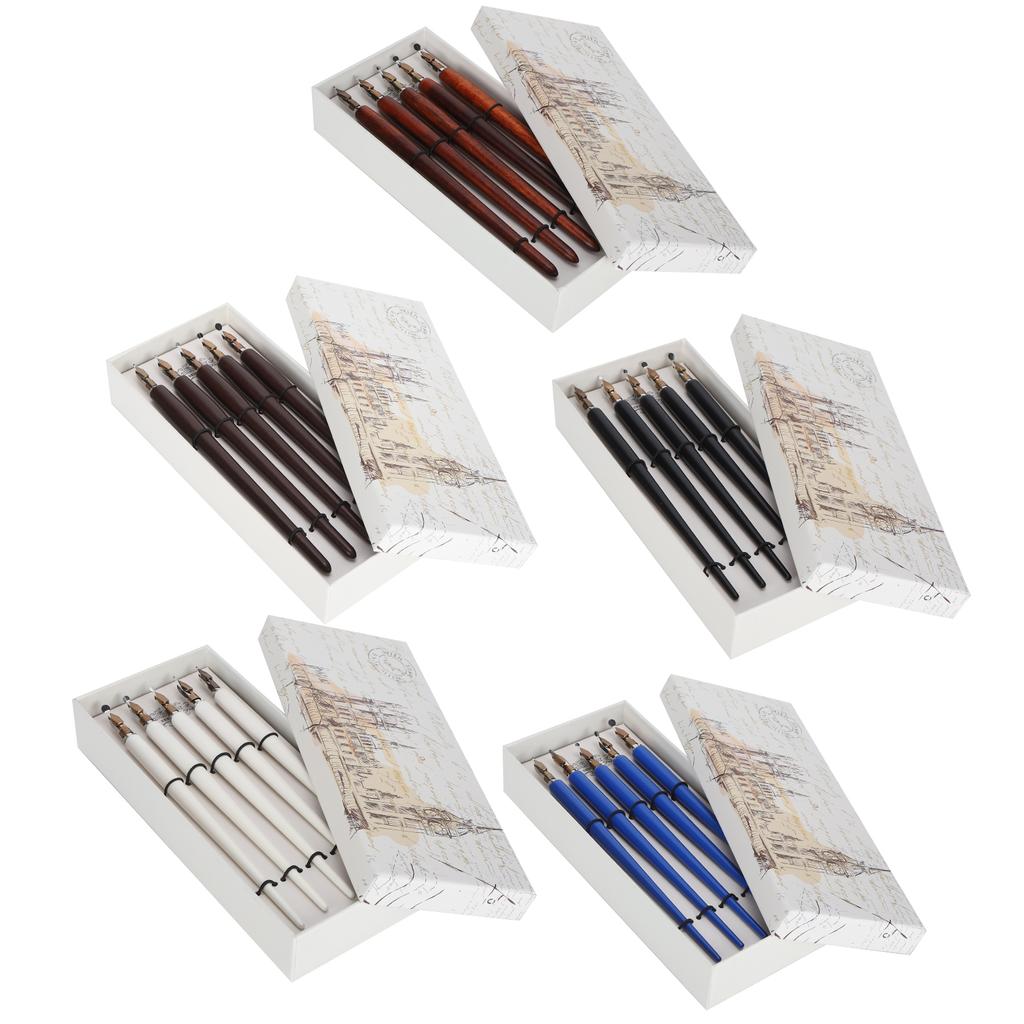 Деревянная ручка перьевая ручка для домашнего офиса искусство живопись каллиграфия перьевая ручка набор подарочный