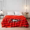 Penguin Hockey Emblem on Red print blanket soft and cozy perfect for the living room bed sofa or a nap,gift