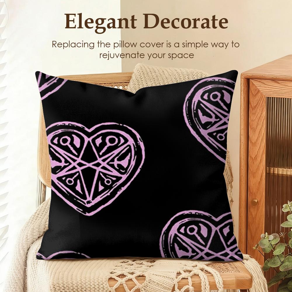 Band BBring Me the HHorizon Cushion Cover Natural Linen Organic Fabric DoubleSided Printing Sofa Home Decor Gift Pillow Case