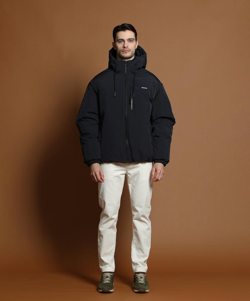 Panicale Navy Duck Down Hooded Padded Jacket