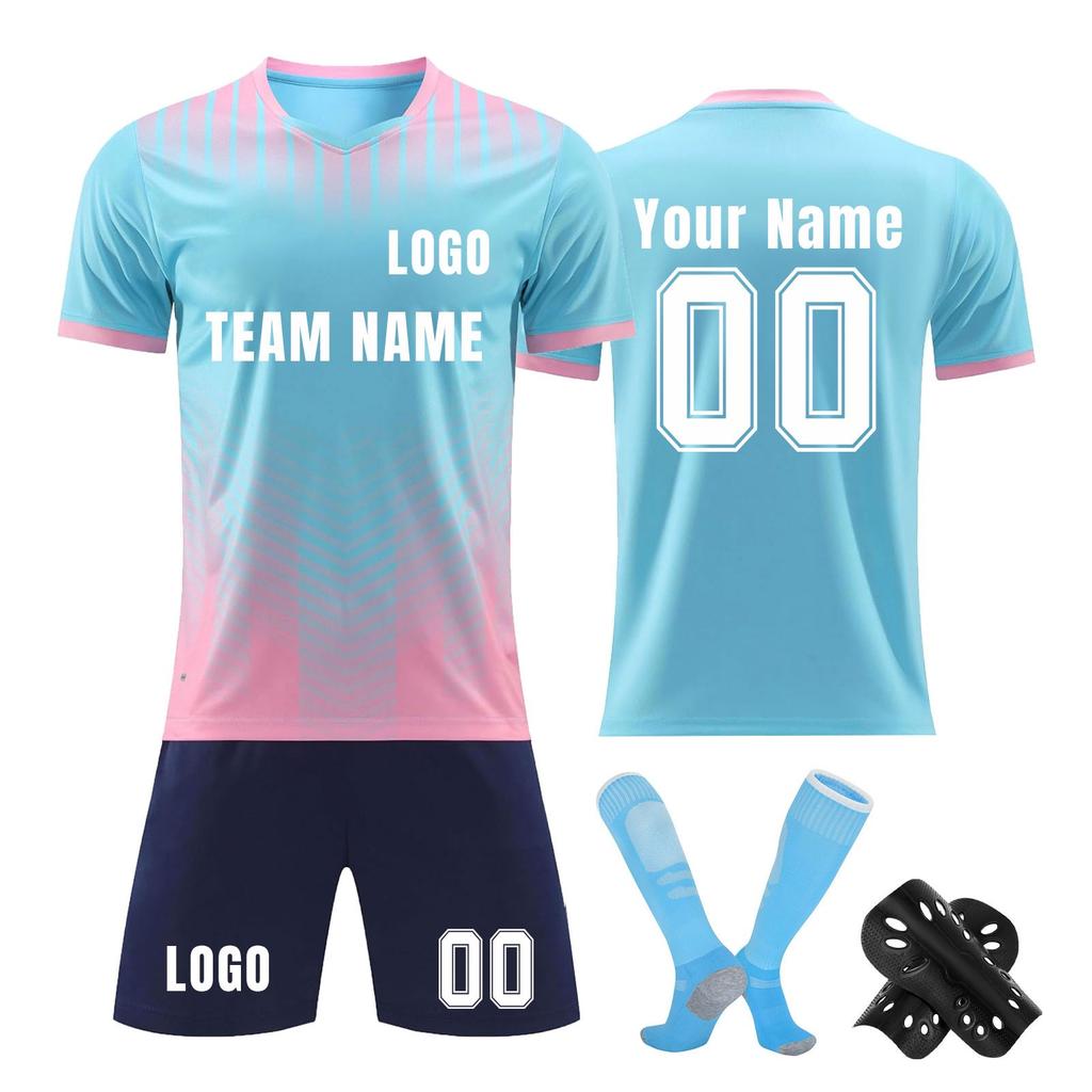 Personalised Shirts Kit Mens Girls With Name Number Custom Football Jerseys For Boys Training Suit