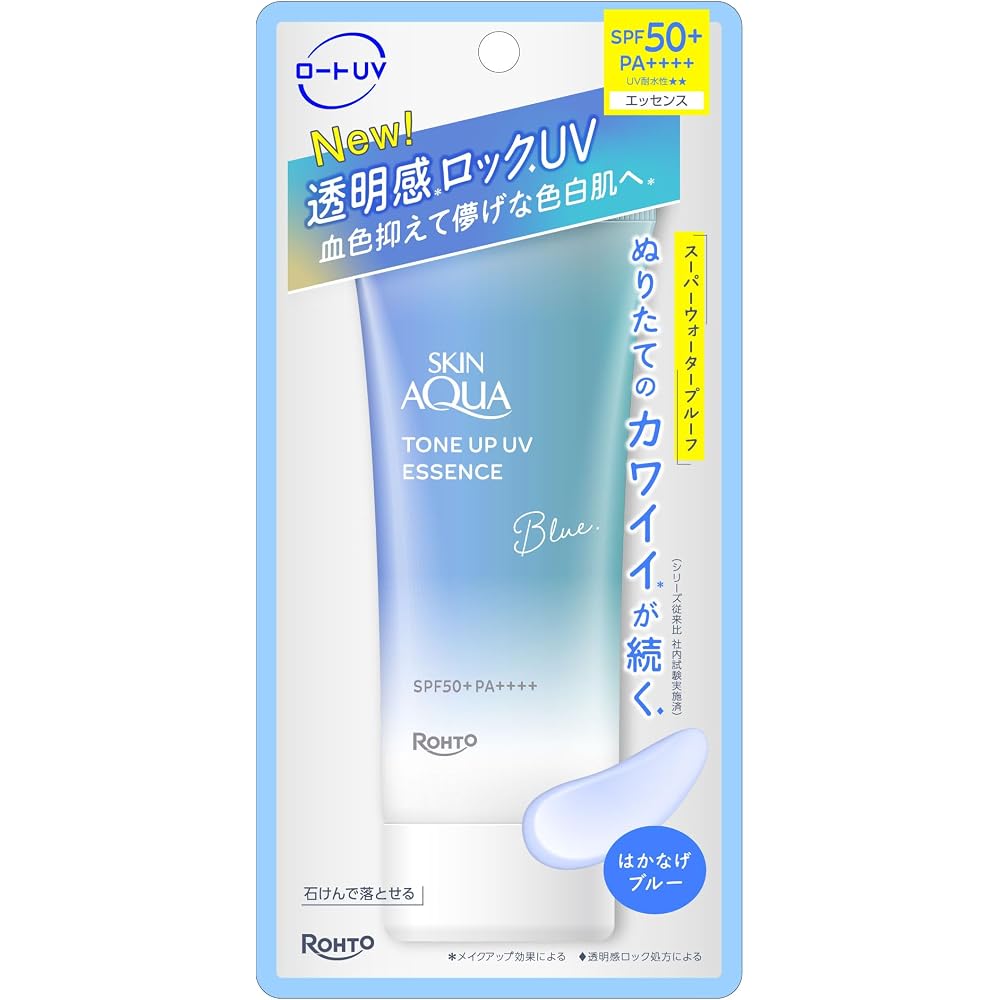 Skin Aqua Tone Up UV Essence Синий 50 мл Стойкая база под макияж Повышает прозрачность