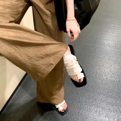 Туфли с квадратным носком Балетки Женские полушлепанцы